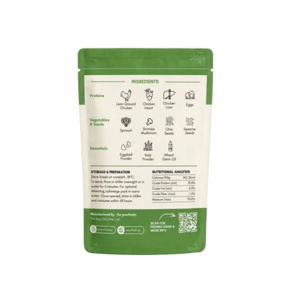 Fresh Chicken Dog Food Meal Pack (Gently-Cooked)
