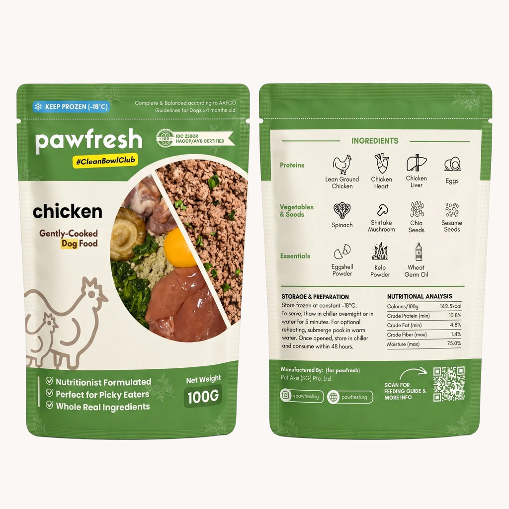 Fresh Chicken Dog Food meal pack featuring gently-cooked , formulated for picky eaters and made with real ingredients.