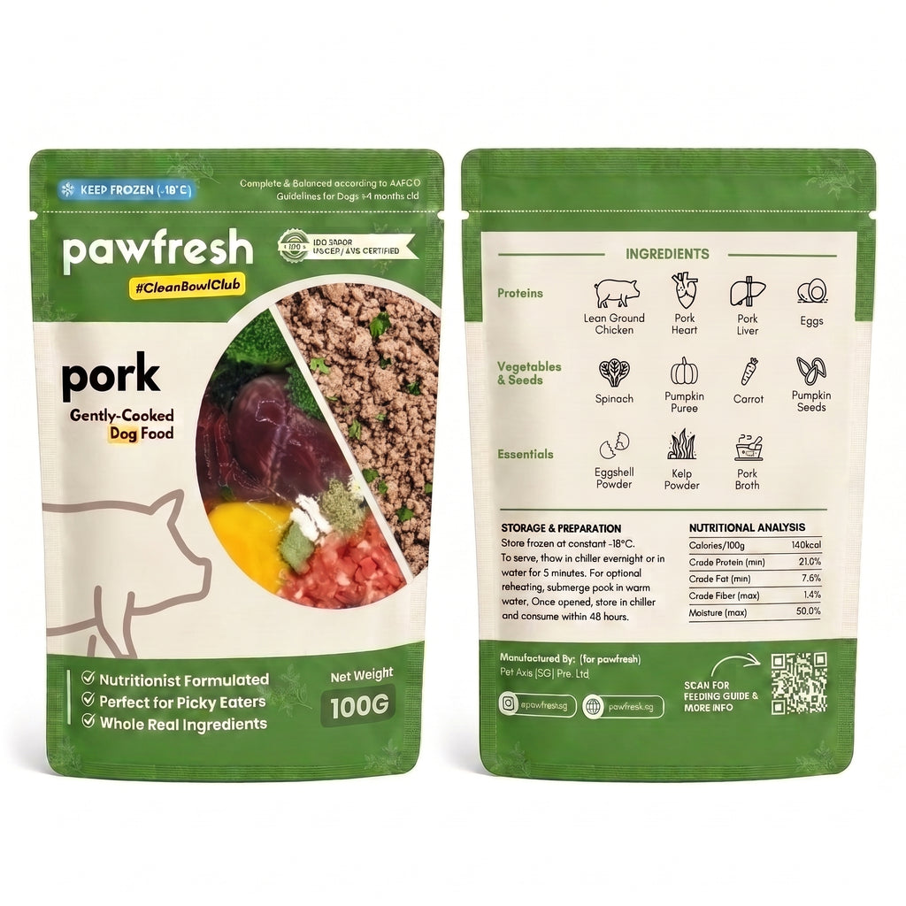Fresh Pork Dog Food Meal Pack (Gently-Cooked)